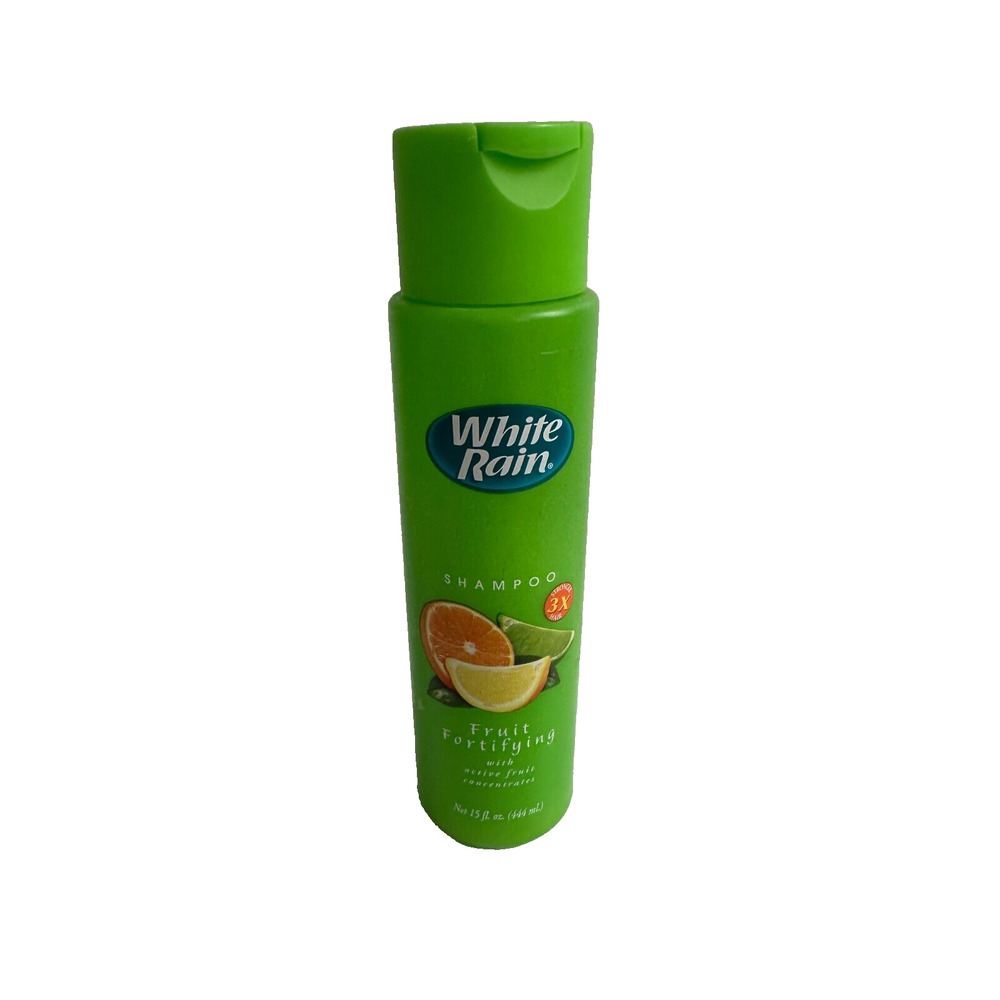White Rain Fruit Fortifying Green Hair Shampoo Clear Vintage 2004 15 oz